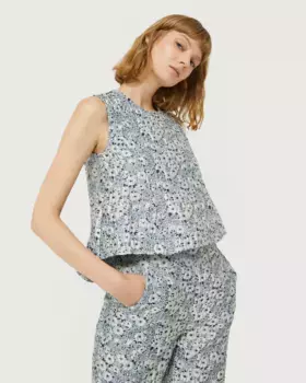 Женский жаккардовый топ с цветочным принтом Compaa Fantstica, мультиколор