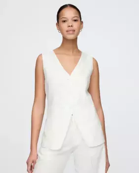 Женский жилет на пуговицах Gap, белый