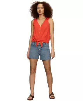 Женский жилет на пуговицах с завязками спереди Vacation Sanctuary, красный