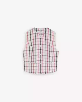 Женский жилет с клетчатой застежкой на пуговицы Scalpers, мультиколор