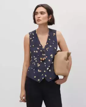 Женский жилет с принтом Simorra, тёмно-синий