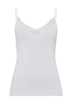 Женский жилет с v-образным вырезом и вышивкой Naila HANRO, белый