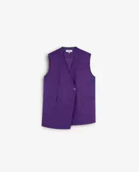 Женский жилет с застежкой на пуговицы и V-образным вырезом Scalpers, пурпурный