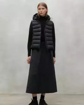 Женский жилет со съемным капюшоном и двусторонней застежкой-молнией Ecoalf, черный