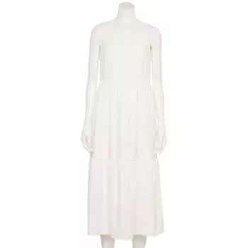 Женское адаптивное многоярусное макси-платье Nine West, цвет white knight