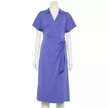 Женское адаптивное платье-кокон с запахом и рукавом долман Nine West, цвет wesley purple