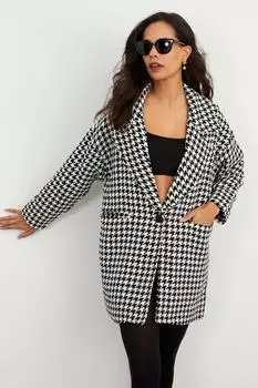 Женское экрю-черное пальто TD137 Cool & Sexy, черный