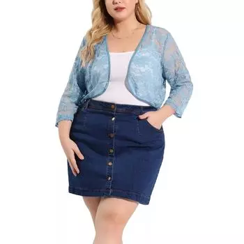 Женское элегантное укороченное плечевое платье больших размеров с вырезом и рукавом 1/2 Agnes Orinda, желтый