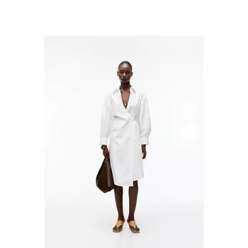 Женское асимметричное платье Arket из чистого хлопка, белый