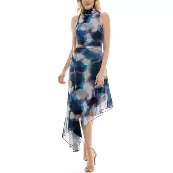 Женское асимметричное платье с воротником-стойкой Taylor, цвет Ultra Violet