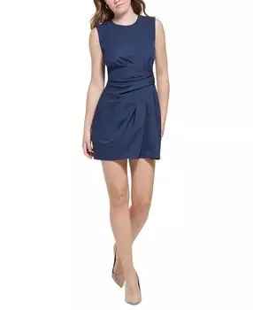Женское асимметричное плиссированное платье-футляр x-fit без рукавов Calvin Klein