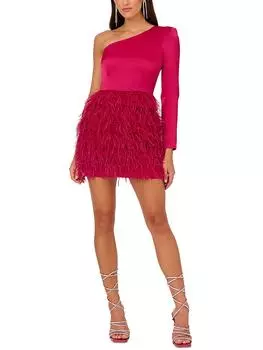 Женское атласное мини-платье для коктейля и вечеринки Liv Foster, цвет rich magenta