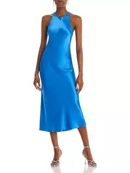 Женское атласное платье миди длиной до колена Solene Rails, цвет cobalt