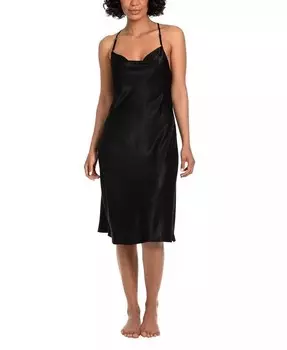 Женское атласное платье миди Linea Donatella Guinevere Midnight Bakery, черный