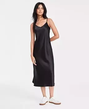 Женское атласное платье-миди On 34th, черный
