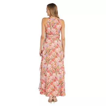 Женское атласное платье с баской и оборками R&M Richards Yoryu R&M Richards