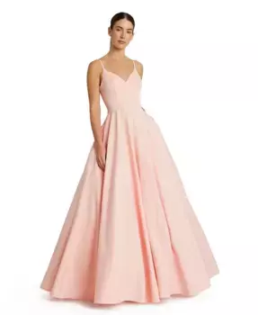 Женское бальное платье Ieena Classic с V-образным вырезом и силуэтом А-силуэта Mac Duggal, розовый