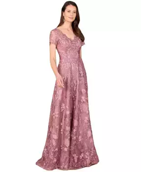 Женское бальное платье с кружевом в тон Lara, фиолетовый