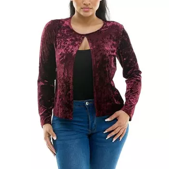 Женское бархатное болеро Nina Leonard, цвет Deep Wine