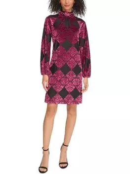 Женское бархатное осеннее мини-платье Vince Camuto, цвет magenta