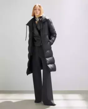 Женское базовое пальто из перьев Woman Limited El Corte Ingls, черный