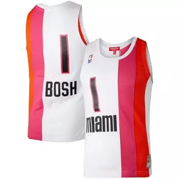 Женское белое джерси Mitchell & Ness Chris Bosh Miami Heat Hardwood Classics 2011 Swingman