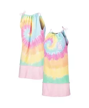 Женское белое платье-майка с принтом тай-дай Los Angeles Dodgers Refried Apparel, белый