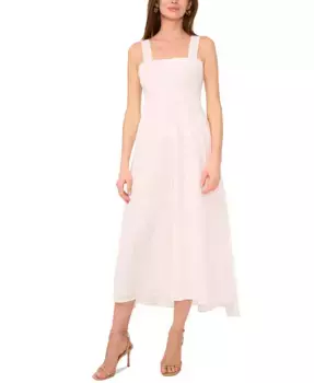 Женское бесшовное макси-платье с квадратным вырезом и сборкой на спине Vince Camuto, белый