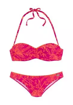 Женское бикини-бандо Kensi на косточках со съемными бретелями VENICE BEACH, цвет Berry Orange