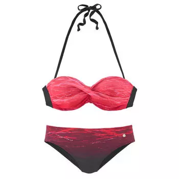 Женское бикини-бандо LASCANA на косточках, цвет rot