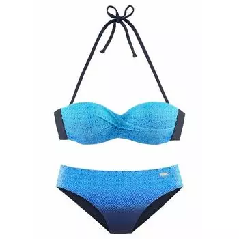 Женское бикини-бандо LASCANA на косточках, цвет blau