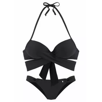Женское бикини пуш-ап s.Oliver Beachwear, цвет schwarz
