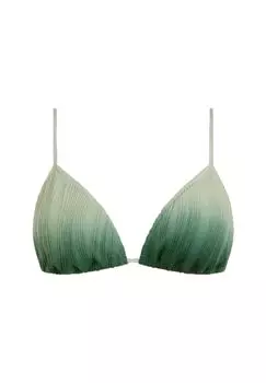 Женское бикини с треугольными чашками и тонкими бретелями в рубчик Pulp CHANTELLE, цвет Green Tie And