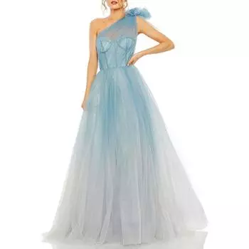 Женское блестящее вечернее платье на одно плечо Mac Duggal