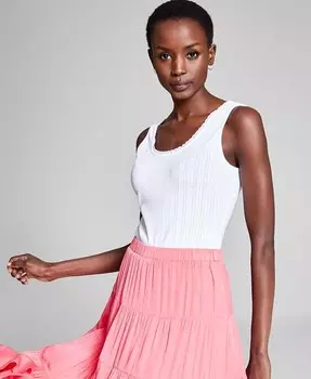 Женское боди без рукавов с овальным вырезом и пуантами And Now This, белый