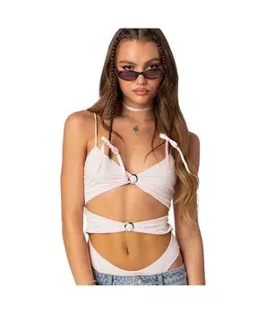 Женское боди с вырезом аметиста Edikted, розовый