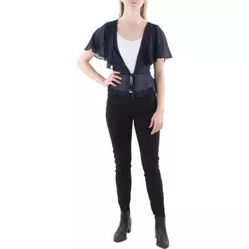 Женское болеро из шифона с рукавами-крылышками Petites Jessica Howard, темно-синий