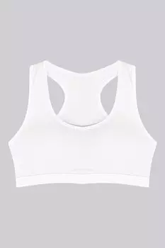 Женское бюстье Rambo белого цвета с подкладкой из губки Dominant