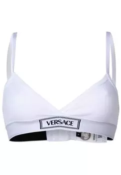 Женское бюстье RIB - треугольный бюстгальтер, трикотаж в рубчик, хлопок-стрейч VERSACE