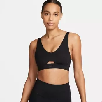 Женское бюстье с глубоким вырезом в стиле инди Nike, черный