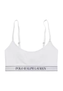 Женское бюстье с тонкими бретелями и логотипом Polo Essentials POLO RALPH LAUREN, цвет White Cloud