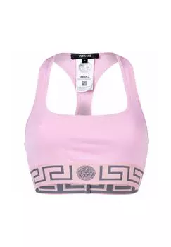 Женское бюстье - ТОПЕКА, нижнее белье, бралетт, натуральный хлопок, бистрейч VERSACE, розовый