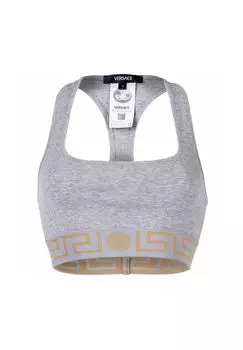 Женское бюстье - ТОПЕКА, нижнее белье, бралетт, натуральный хлопок, бистрейч VERSACE, серый