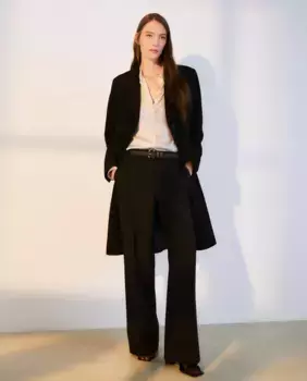 Женское длинное пальто строгого кроя Woman El Corte Ingls, черный