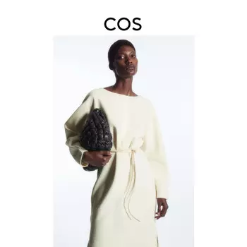 Женское длинное платье Cos из смесовой шерсти, белый