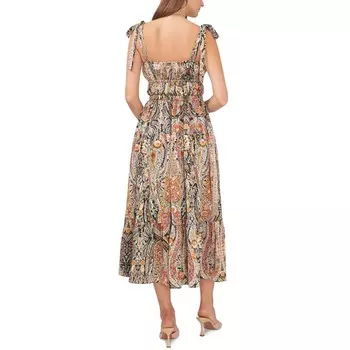 Женское длинное платье макси с цветочным принтом 1.STATE, цвет Rich Black