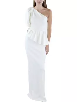 Женское длинное платье макси со сборками Black Halo, цвет Whip Cream