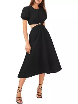 Женское длинное платье миди с пышными рукавами 1.STATE, цвет Rich Black