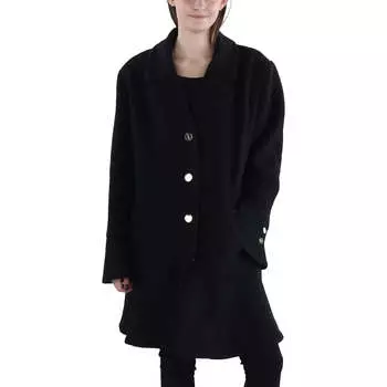 Женское длинное шерстяное пальто из смеси шерсти Laundry by Shelli Segal, черный
