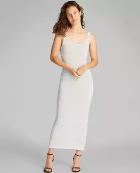 Женское длинное трикотажное платье Calvin Klein Jeans, белый